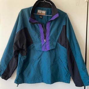Vintage Classic Canyon XL skiing windbreaker turquoise, black, purple